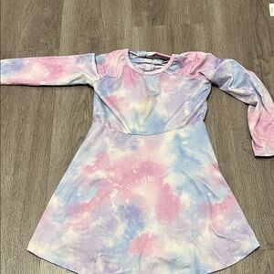 Kids Tie-Dye Long Sleeve Dress